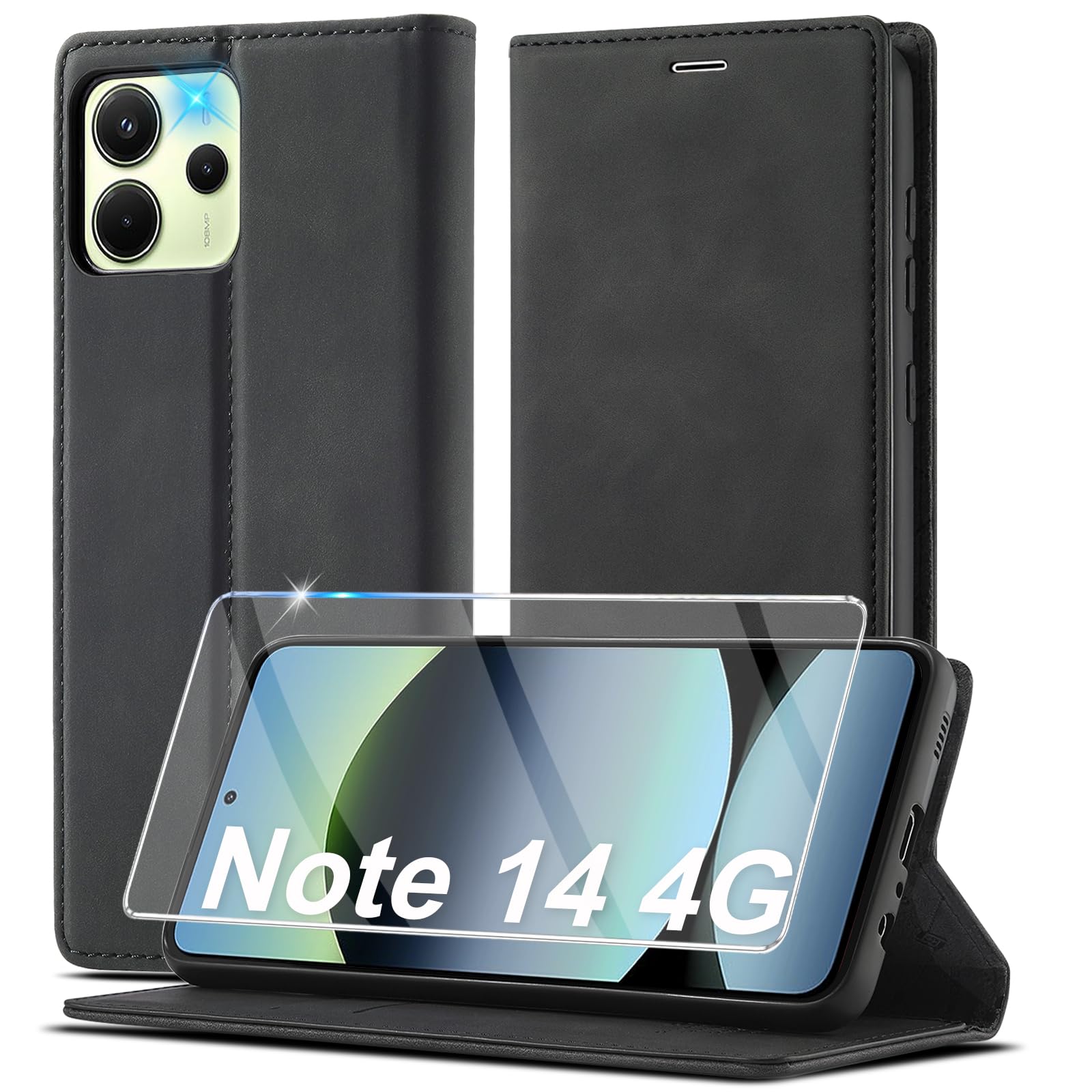 Ailicici für Xiaomi Redmi 14/15/16/17 Note 11/12/13/14/15/16/17 Hülle Leder,Handyhülle