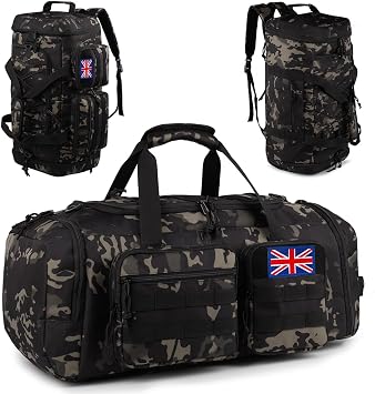 Tactical Gym Bag for Men, 50L 3-in-1 Sports Duffle Bag for Travel