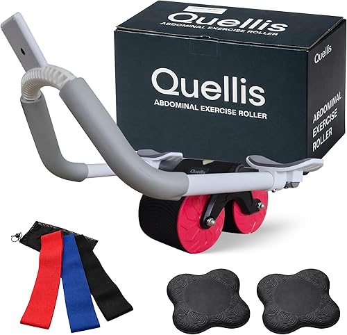 AB Roller for Men & Women – Core Strength Training Wheel Set with Elbow Support & 2 Knee Pads – Abdominal Exercise Roller for Core Stability, Belly