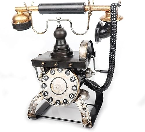 Modelo de teléfono retro - Teléfonos decorativos vintage, estatuas clásicas de teléfono antiguas para mesas y encimeras