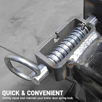 Heavy Duty Trailer Gate Latch, Weld-On 5/8 Spring Latch Assembly with Plain Tube, 2 Packs Spring Loaded Latch Pin, Universal Long Spring Lock Steel Latch for Trailer