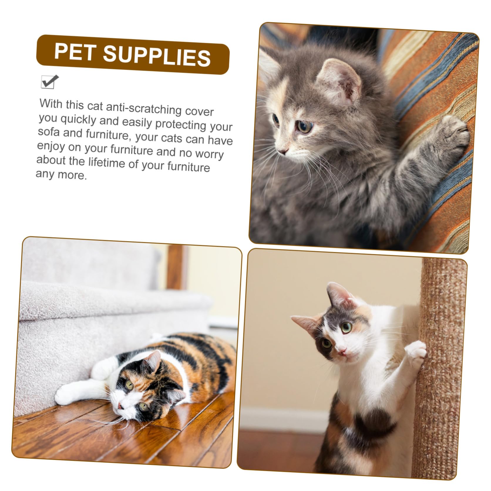 GANAZONO Protector contra Arañazos para Mascotas Funda para Reposabrazos de Sofá de Algodón y Lino Antiarañazos para Gatos en Oficina y Tienda
