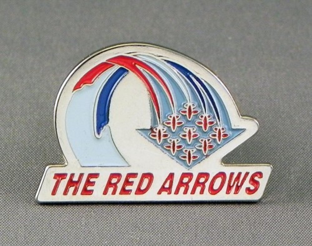 Metal Enamel Pin Badge Brooch RAF Red Arrow Aeroplane Formation Aeroplane Airplane plane aircraft