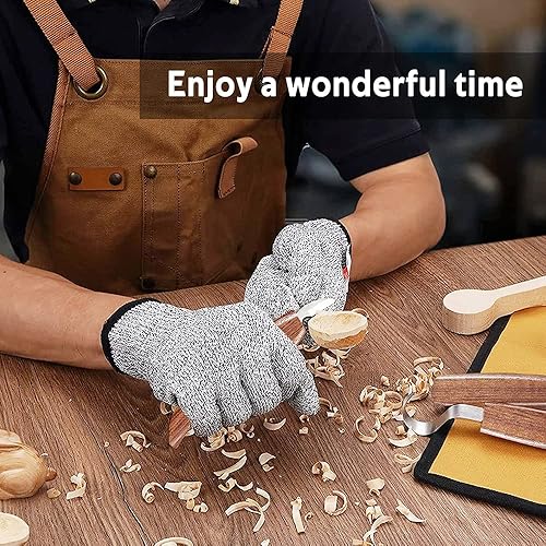 Miniatura 7 de Juego de cuchillos de tallado de madera, 12 piezas para niños, calabaza de Halloween, nuez, herramientas de tallado a mano, kit para adultos,