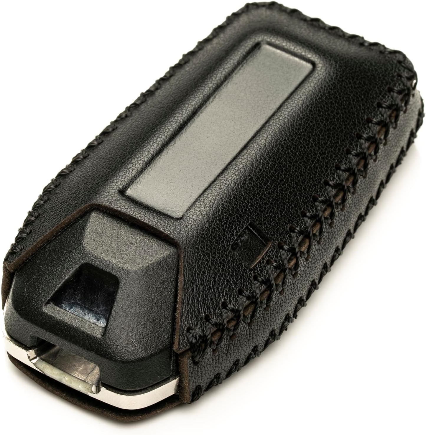 Vitodeco Leather Key Fob Cover Case Protector Compatible with Infiniti QX60, QX80, (2025-2026 Models) - 5 Buttons, All Black
