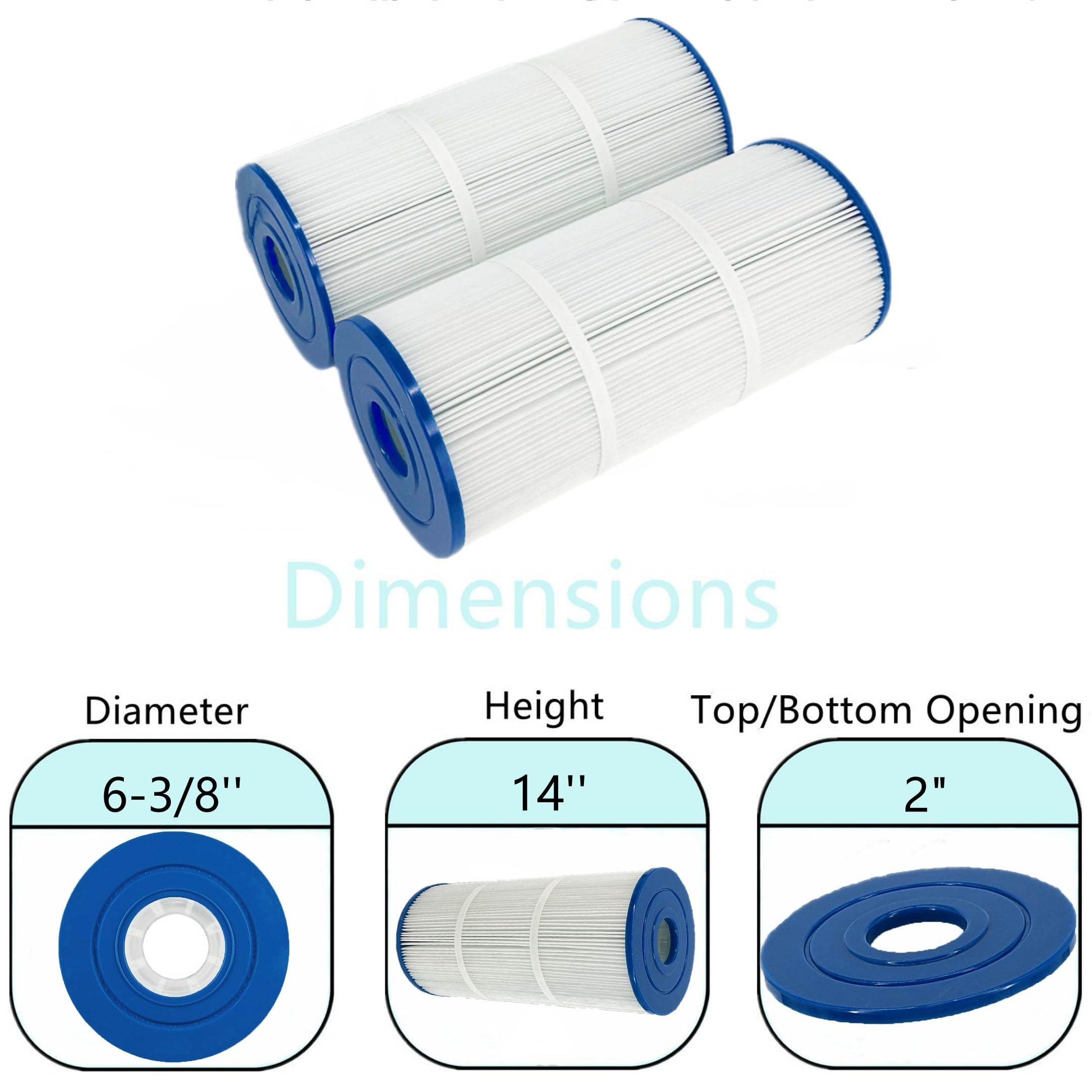 Arpisziv PWK35B Hot Springs Spa Filter Replaces Filbur FC-3921 Watkins 1642301-1, 78161, 78286 Pleated Filter Cartridge