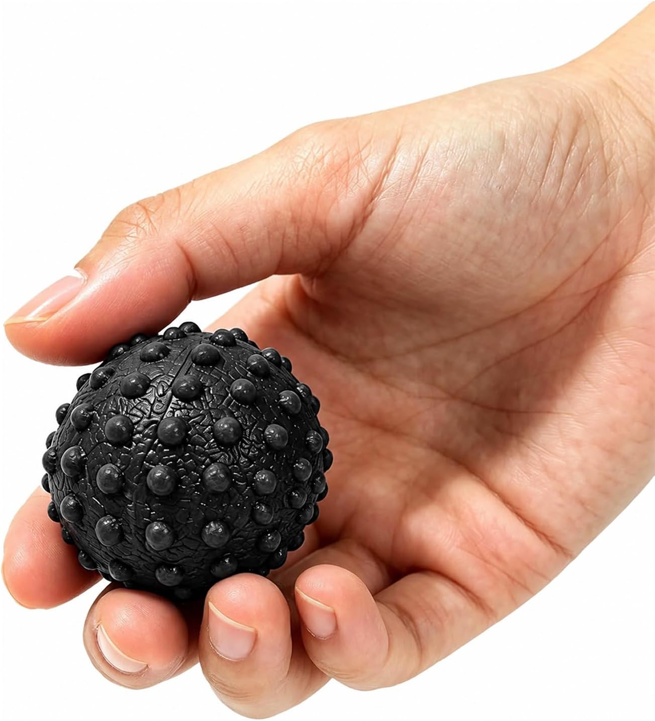Foot Massage Ball Deep Tissue Myofascial Release Tool for Plantar Fasciitis Relief Portable Acupressure Roller for Tight Muscles Fascia Ball for Home Office Gym Travel Black