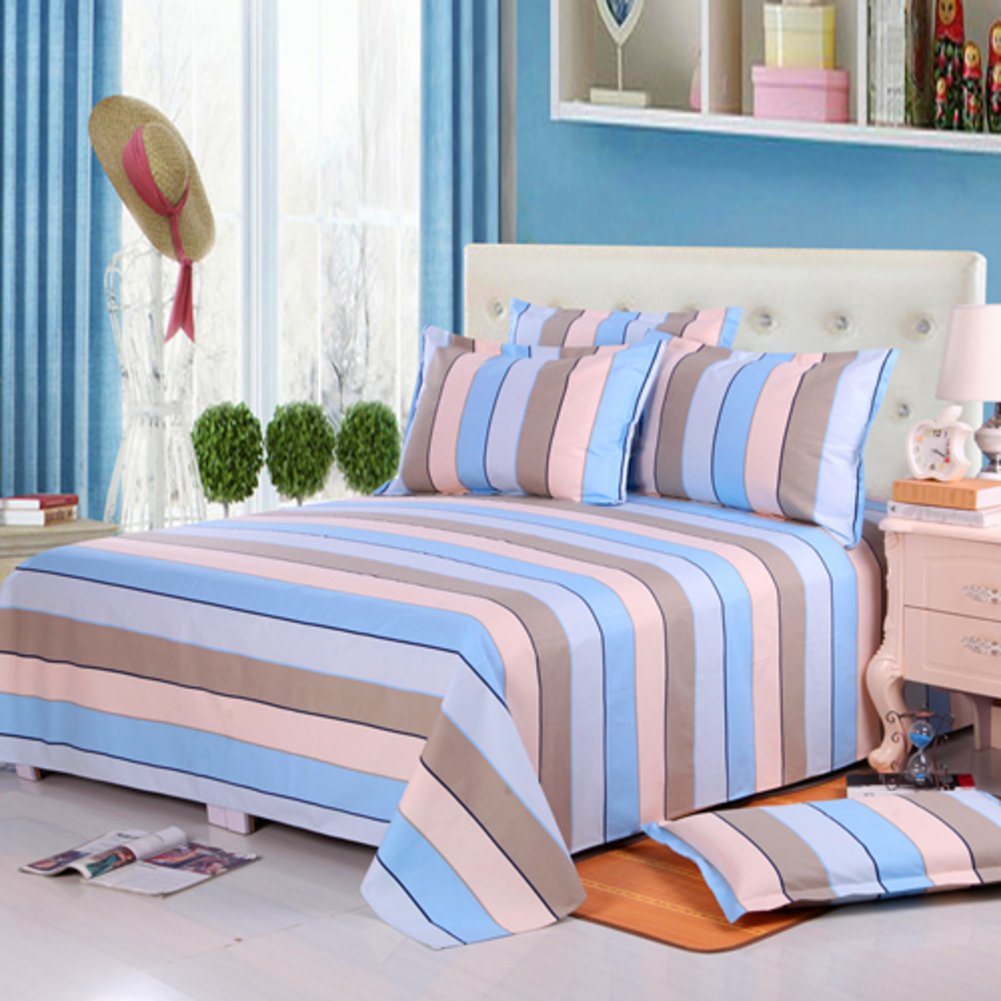 Drap en coton grossier à motif feuilles pour des nuits fraîches en été