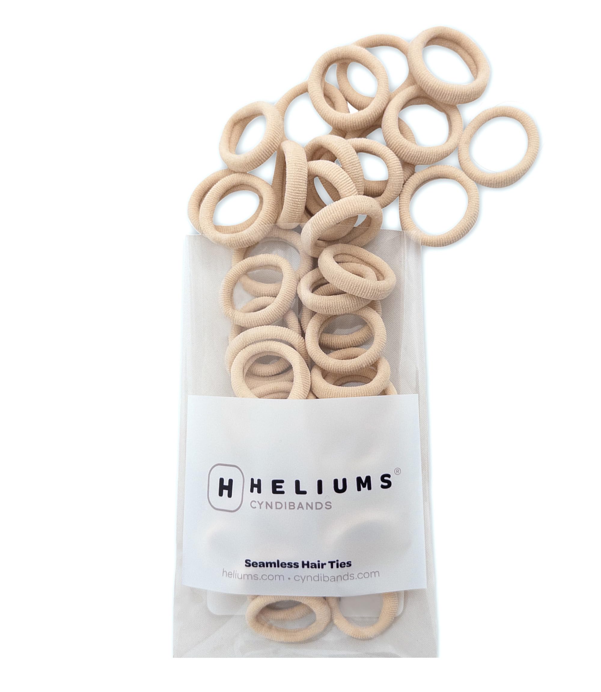 Extra Small Hair Ties No Damage - Light Blonde - Mini 0.7 Inch Tiny Soft Seamless Hair Bands for Toddlers, Braids, Kids Ponytails- 40 Count