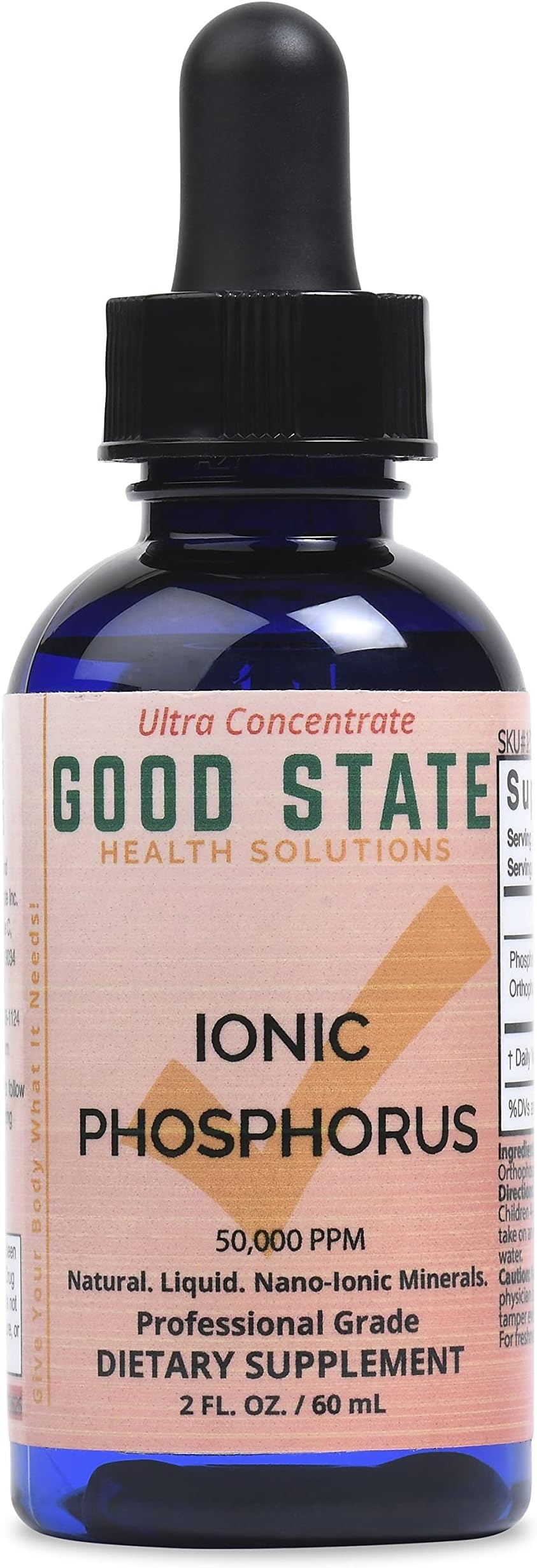 Good State | Phosphorus Ultra Concentrate | Liquid Ionic Trace Minerals | Homeopathic Solutions for Digestion | Improves Nutrient Uptake | 100 Servings | 50 mL