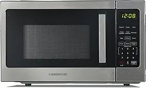 Farberware FM09WEISS Microwave, 0.9 Cu. Ft, Stainless Steel