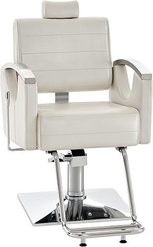 BarberPub Silla de peluquería reclinable para estilista, resistente para peluquería, spa, salón de belleza, equipo de belleza 9180 (champán)
