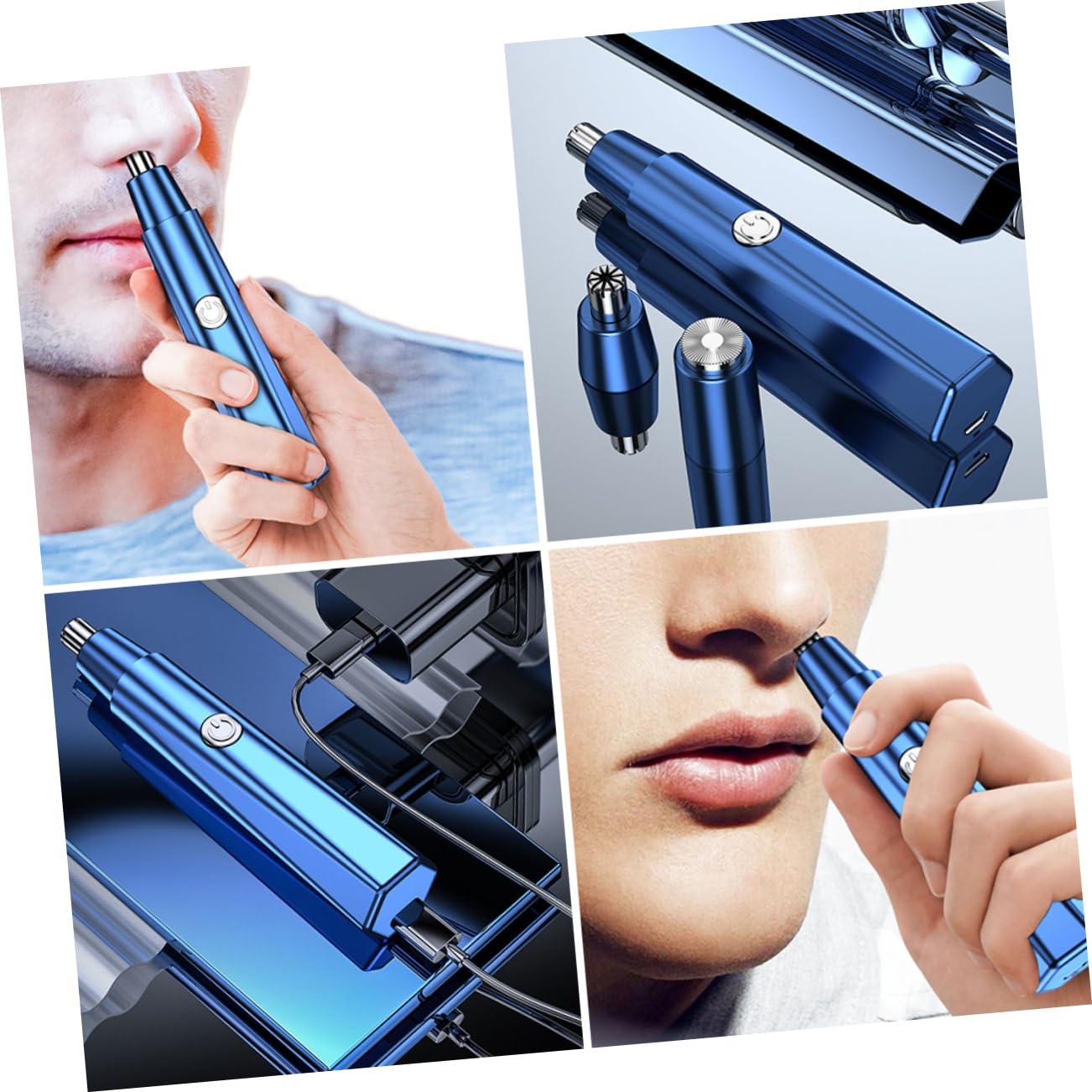 Baluue 3sets Trimmer Per Naso e Orecchie Rasoio Design Per Rimozione Precisa Per e Sopracciglia