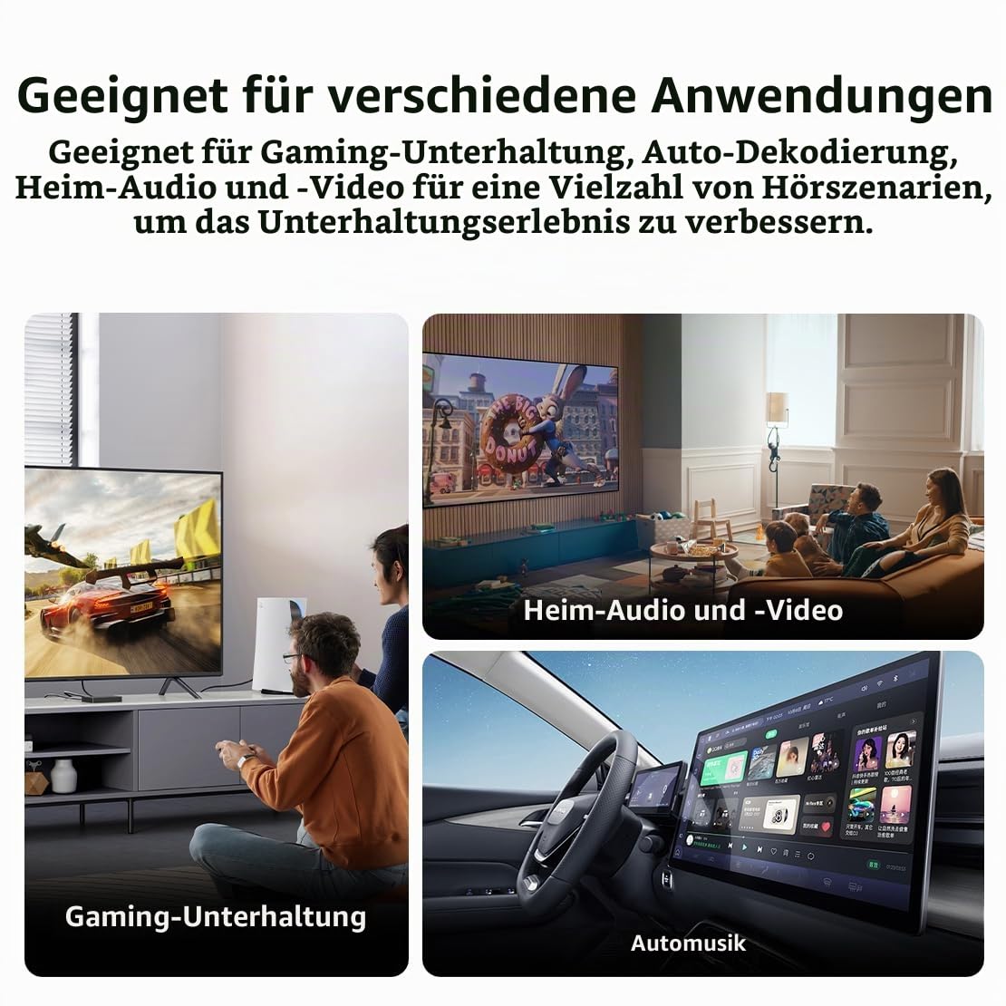 SMSL PS200 ES9039Q2M DA Wandler, 4*Dual OP XMOS XU316 PCM32Bit/768kHz DSD512 USB DAC, MQA DAC, USB/Optisch/Coaxial/Bluetooth 5.0 zu RCA DAC Konverter, Gaming DAC für PS5 Switch PC Telefon