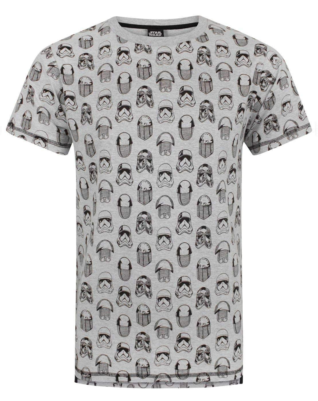 Star Wars Men's Grey The Last Jedi All Over Print T-Shirt
