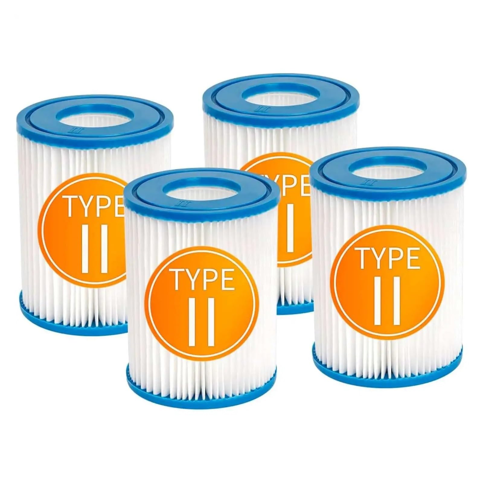 Cartucho De Filtro Tipo II For Piscina Y Spa, Compatible Con Bestway Flowclear II Y Lay-Z Spa, 58094, 58383, 58386, 58117 Y 58386GS(4PCS)
