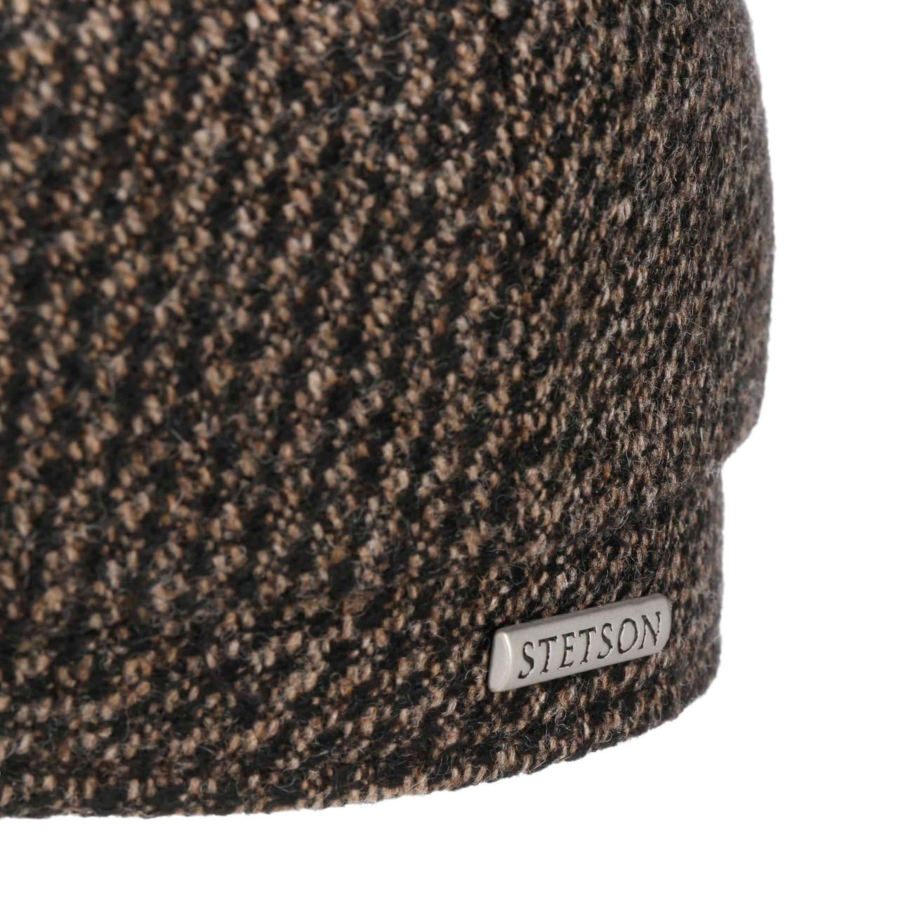 Stetson Hatteras Milbridge Wool Flatcap Elegante Schirmmütze Meliertes Muster Made in EU Herren Herbst/Winter