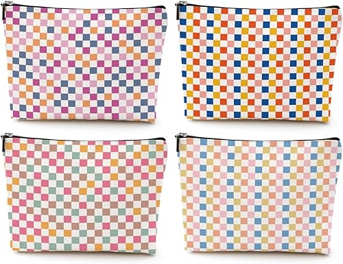Miniatura 10 de Bolsa de maquillaje a cuadros retro colorida para mujeres, hermana, amiga, Navidad, cumpleaños, Cuadros 1253 Cuadros 1253,Cuadros 1250,Cuadros