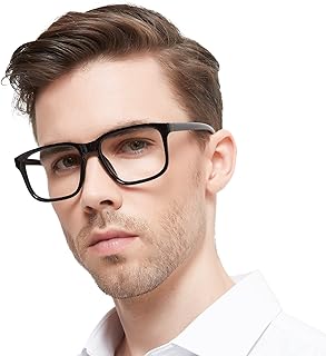 MARE AZZURO Oversized Reading Glasses +3.5 Men Large Square Readers 1.00 1.25 1.50 1.75 2.00 2.25 2.50 2.75 3.00 3.50 4.00 5.00 6.00 (Black, 3.5)