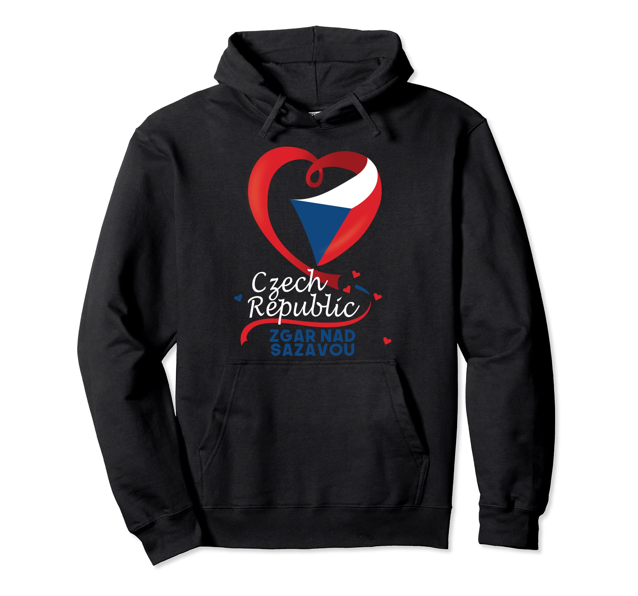 Zgar nad Sazavou Czech Republic Heart Flag Emblem Pullover Hoodie
