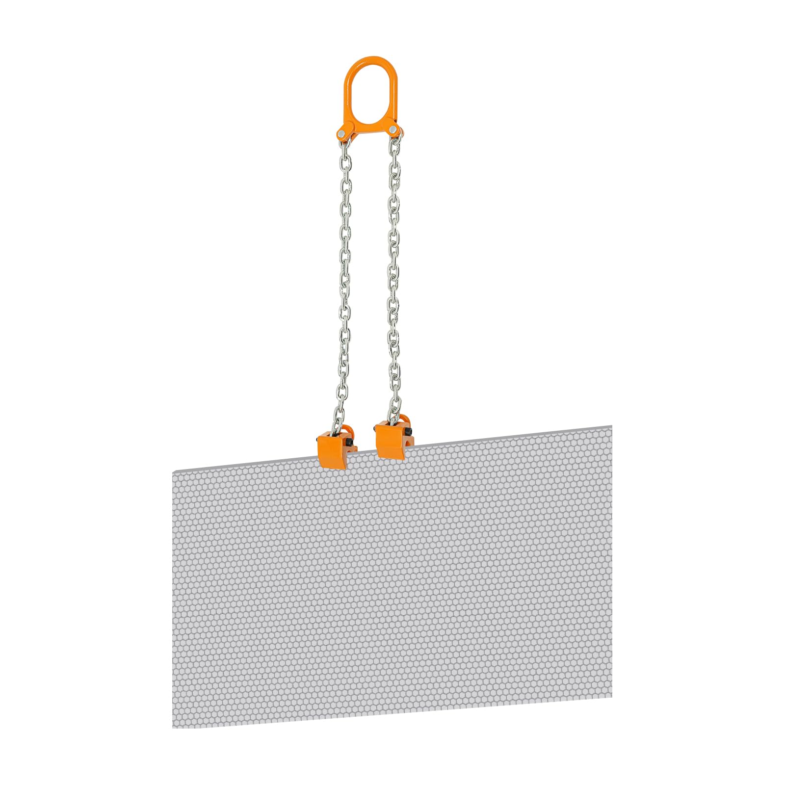 Cric de tambour à chaîne 1 T, avec 2 crochets, espacement des mâchoires 0 à 25 mm, pour tambours en plastique et fer