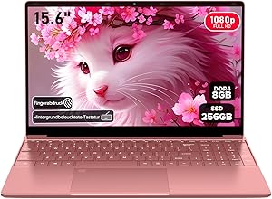 Molegar 2026 Laptop Computer Notebook QWERTY, 15.6 Inch IPS FHD Display, 8GB RAM 256GB SSD, Celeron N5100 Processor, WiFi5, BT5.0, USB 3.0, Illuminated Keyboard, Fingerprint for Business, Home, Office and Students