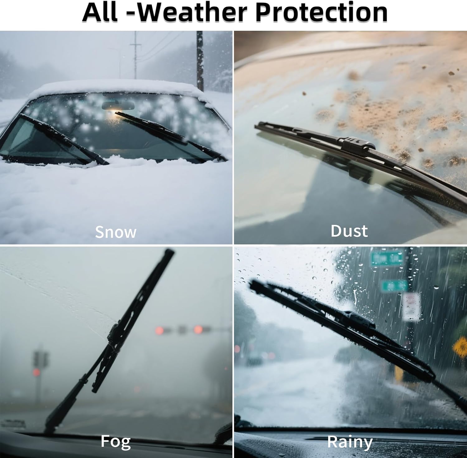 Silicone Windshield Wipers Replacement 26 and 20 Inch for Tesla Model Y Wiper Blades Accessories 2020-2024 (Not fit Juniper) (Set of 2) Top Lock