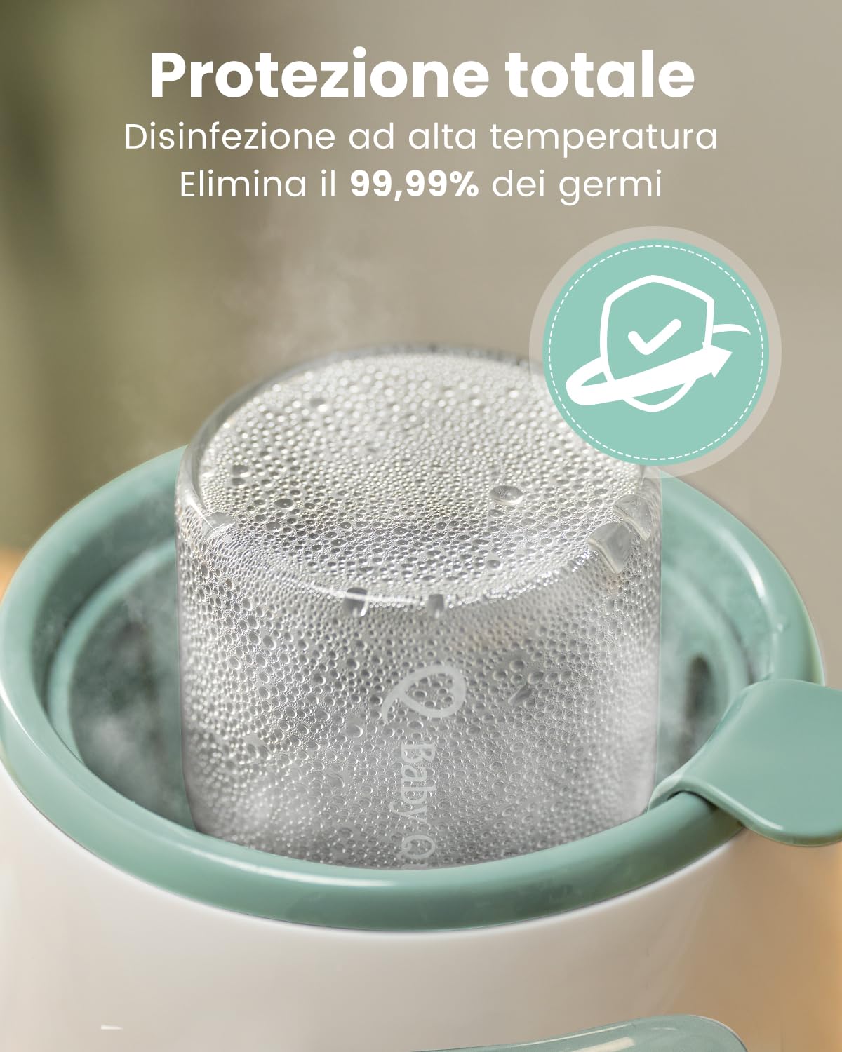 Grownsy Scaldabiberon 10-in-1 Veloce con Timer per Latte Materno o Formula, Controllo Preciso della Temperatura, Funzioni di Scongelamento, Sterilizzazione, Mantenimento Caldo e Riscaldamento Pappe