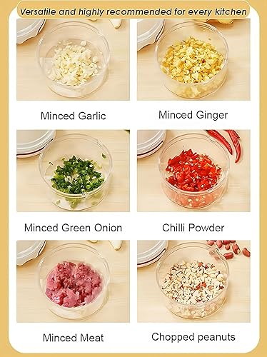 Miniatura 6 de Generic Cortador manual de verduras, picadora y picadora manual de frutas y verduras, cuchillas de acero inoxidable, sin BPA (verde, 16.9 fl oz),