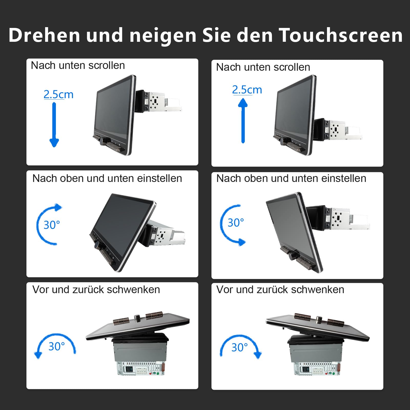 Android 12 Autoradio Wireless CarPlay Android Auto, 10.1 Zoll Bildschirm DAB+ Autoradio 1Din Car Play Touch Display Bluetooth 8 Core 2G+32G WiFi 4G GPS DSP AM/FM RDS Auto Radio mit Rückfahrkamera