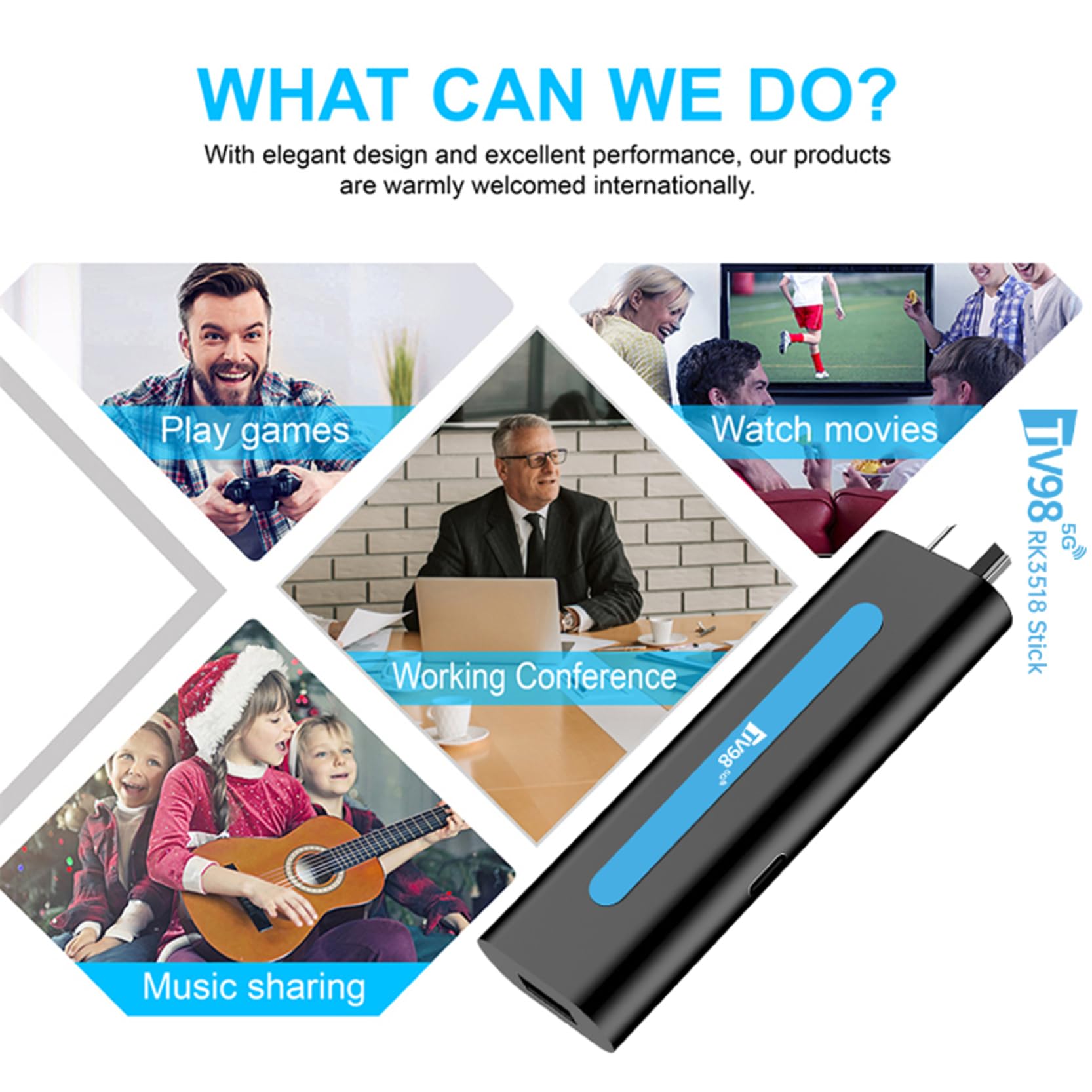 Android TV Stick 4K Ultra HD | Smart TV HDMI WiFi Dual Band 2.4/5GHz Bluetooth 5.0 | Control por Voz | Compatible con Apps de Streaming. — view 5