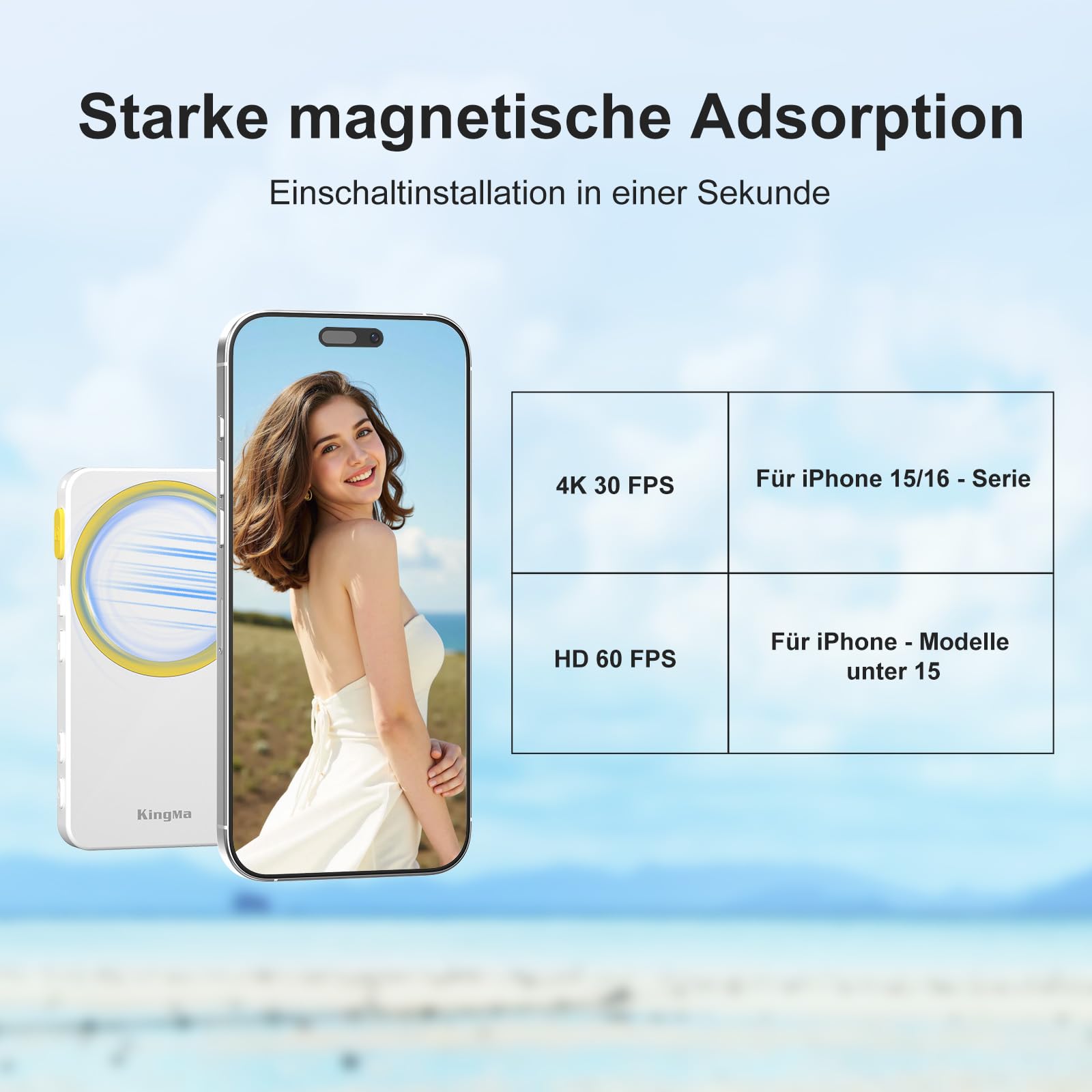 King Ma telefon vlog selfie monitor