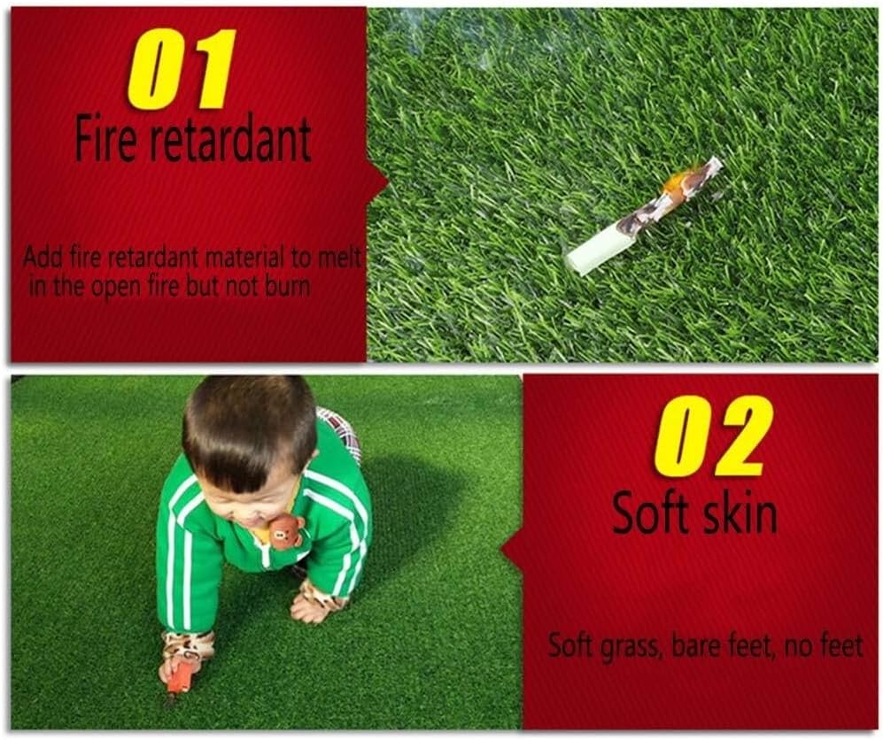 Artificial Grass 2m x 0.5m – Realistic Fake Turf, Deluxe Synthetic Lawn, Pet-Friendly, UV-Resistant, Thick & (2.0 Upgrade)