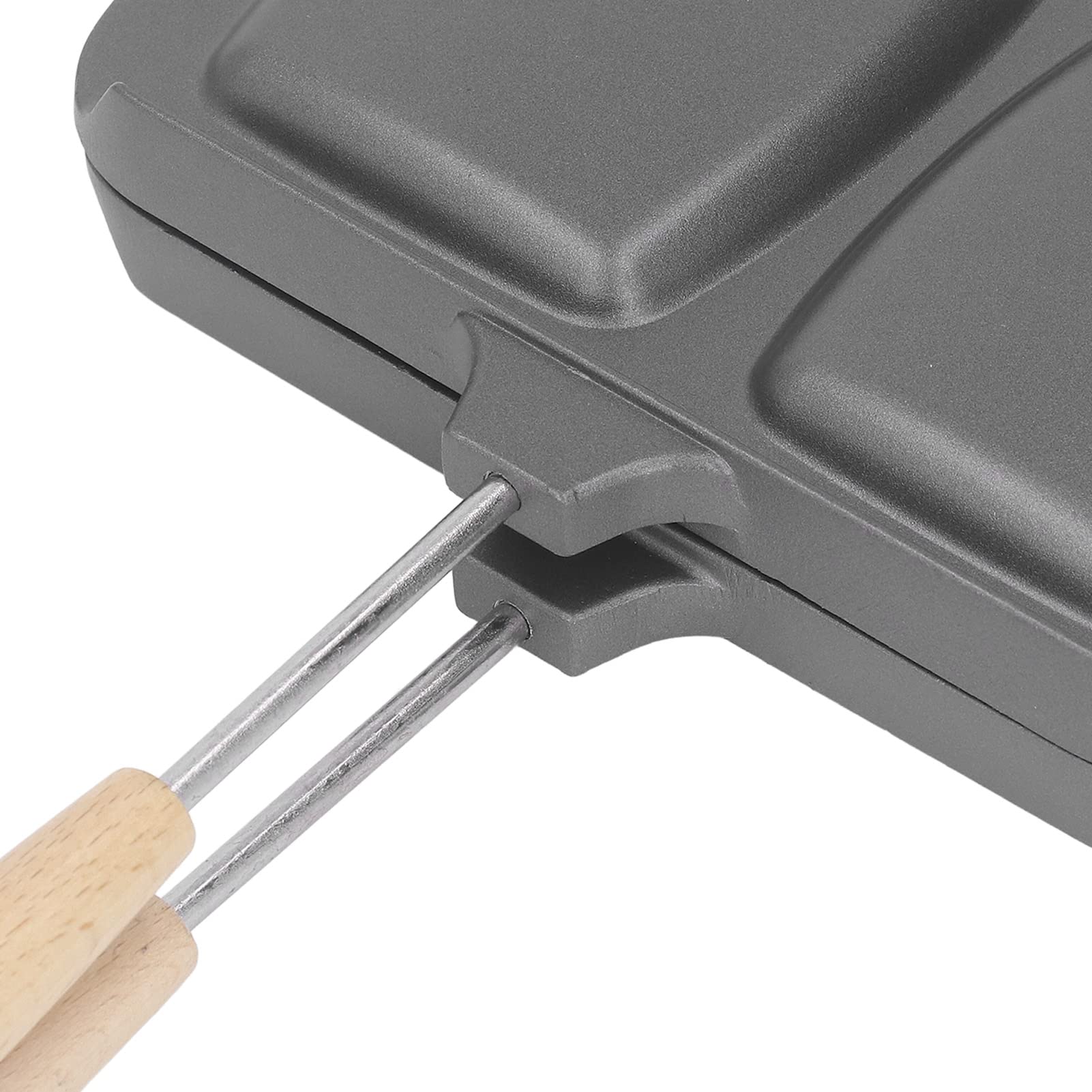 TANGLI Paninaro, Padella Antiaderente Staccabile in Lega di Alluminio A Doppia Faccia, Colazione Panini Press Grill Pan per Bistecca Uovo Formaggio, Ferro da Stiro per Il Campeggio
