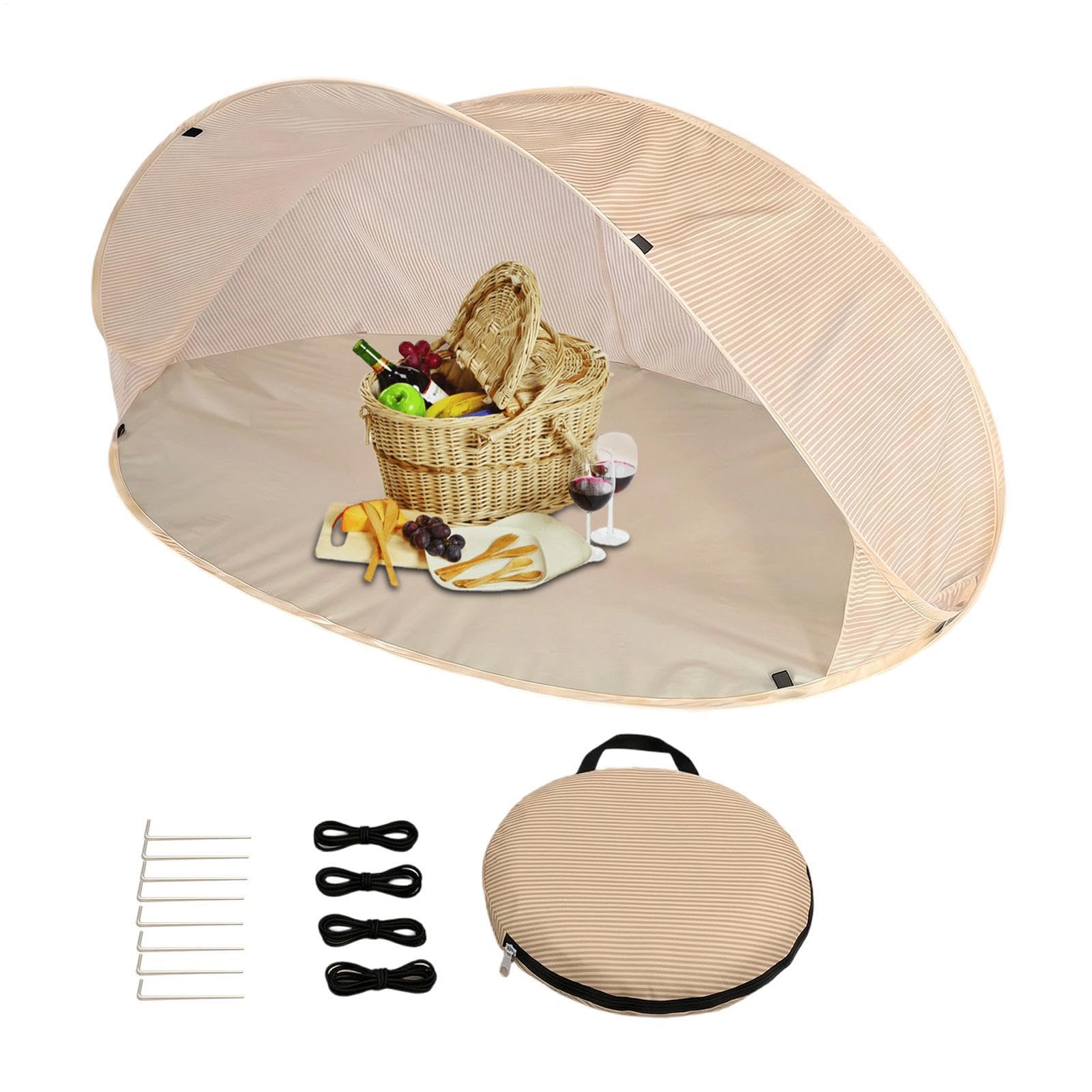 Tente de Plage avec Abri Solaire Abri Pare- | Tente canopy instantanée pour la Randonnée, le Camping, le Pique-nique, la Fête en Plein Air, l'Arrière-cour, la Terrasse,