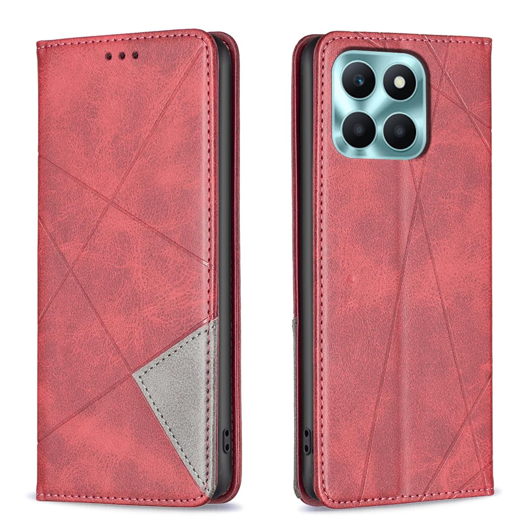 Custodia Portafoglio Per Honor X6a - Cover In Pelle PU Con Supporto, Slot Per Carte E Chiusura Magnetica, Verde