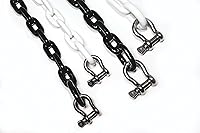 Vista 1 de Cadena de anclaje de barco recubierta de PVC con grilletes de acero inoxidable 4 pies/5 pies/6 pies/negro/blanco