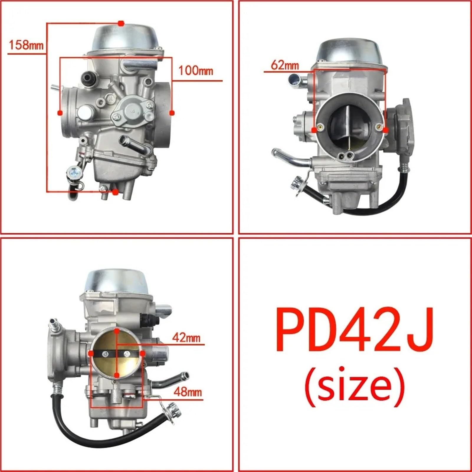 Motoseghe ADATTO PER JINGKE Carburatore Pd42J 42mm Cassa del vuoto ADATTO Per Yamaha Grizzly 600 660 YFM600 ADATTO Per Raptor 660 ATV UTV