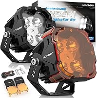 Vista 10 de NOVSIGHT Luces LED Pods Luces de Conducción - 2'' con 8 Modos de Luz 2 Tipos de Soportes, Impermeable Fuera de Carretera LED Light Pod