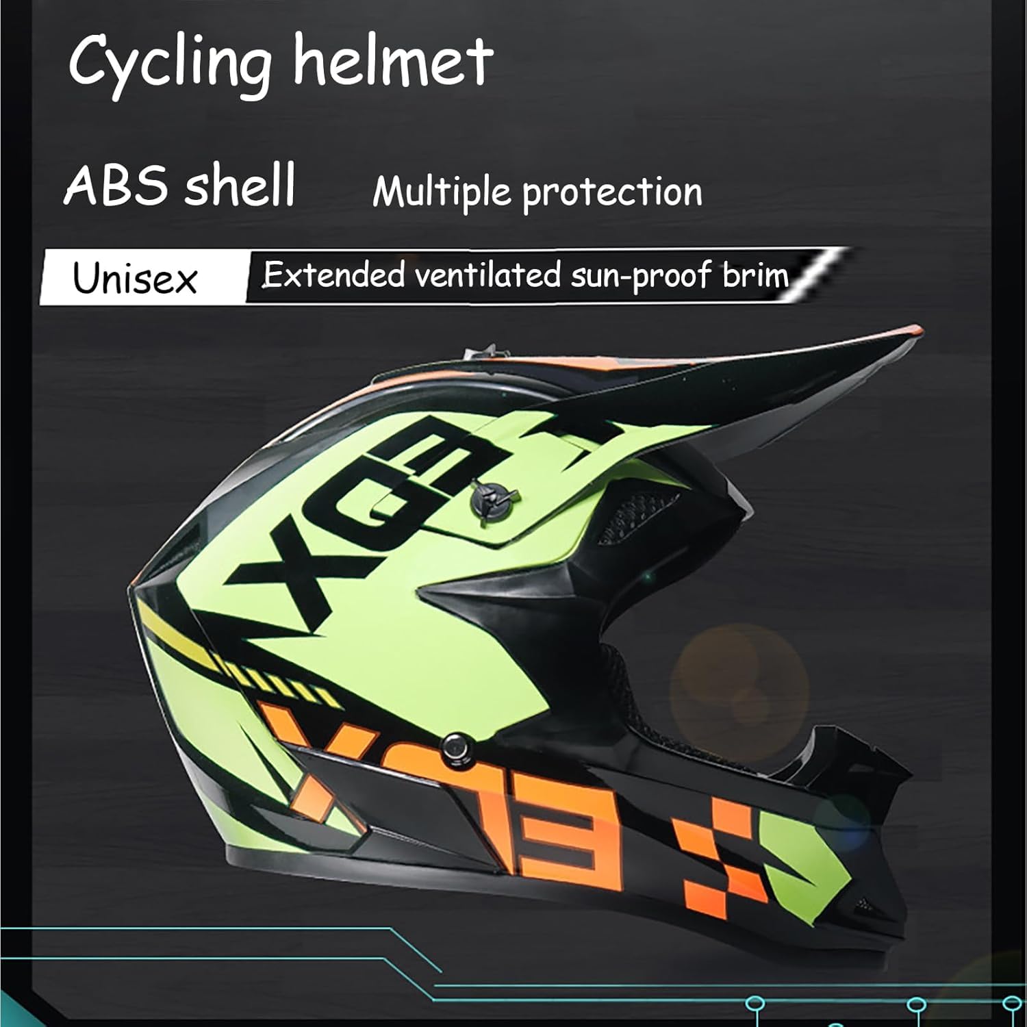 Casco Motocross Hombre Mujer – Casco Off-Road ATV con Gafas, Cascos Moto Integral Dot, con Forro Removible y Lavable, para Carreras MX, Motonieve y Dirt Bike