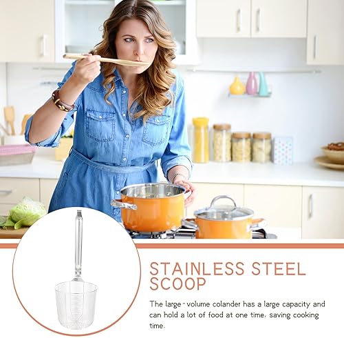 Miniatura 7 de Colador de pasta de acero inoxidable con asa, colador de fideos de malla fina, 2 unidades, utensilios de cocina