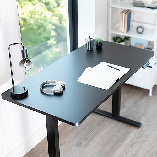 Vista 18 de VIVO DESK-TOP60G - Mesa universal de una pieza de 60 x 24 pulgadas, color gris oscuro, para marcos de escritorio estándar y sentados a pie, altura