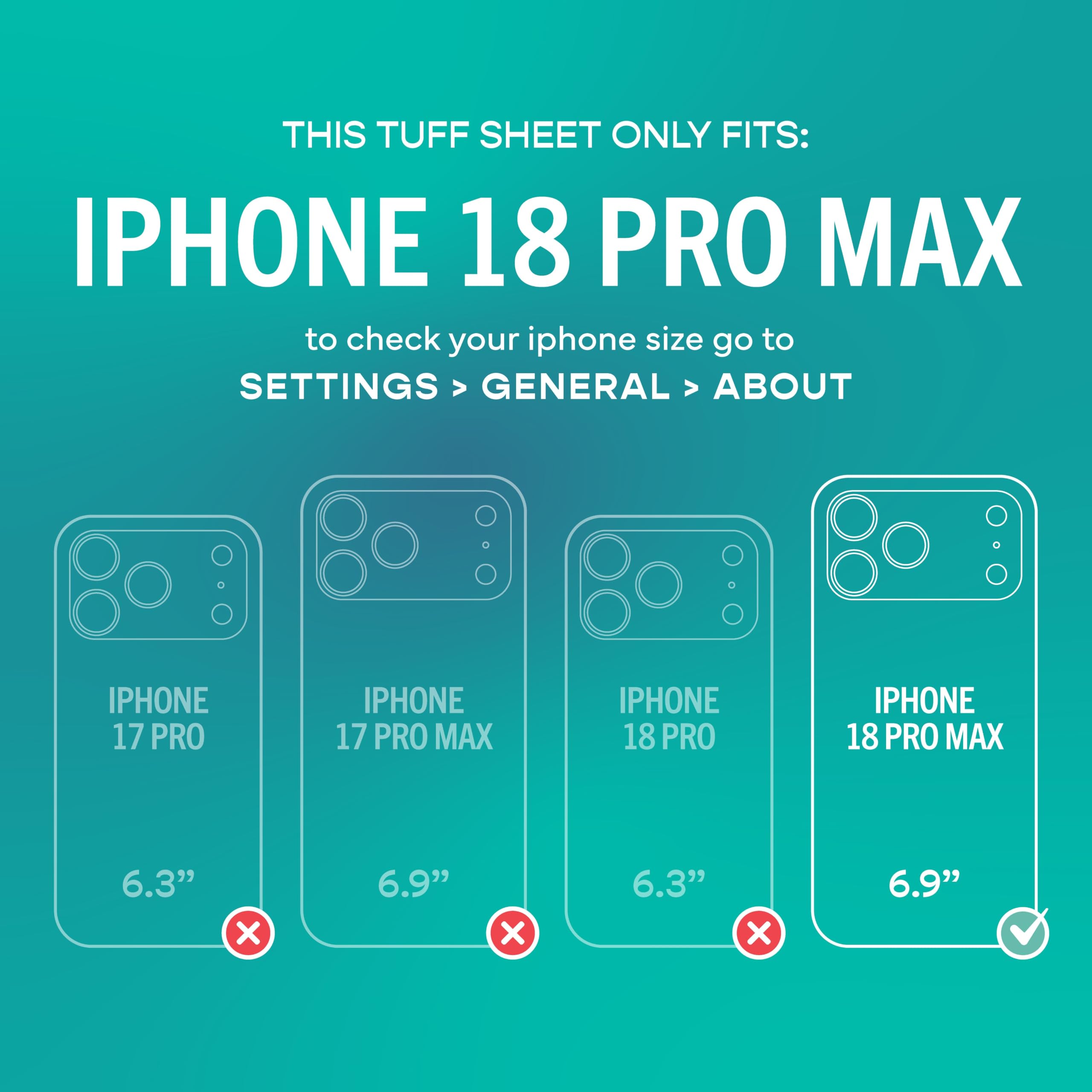 Smartish Pellicola protettiva per iPhone 18 Pro Max + pellicola protettiva