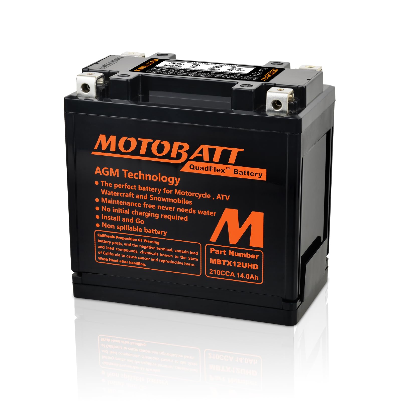 Motobatt MBTX12UHD Batterie 12V 14Ah, CCA 210A