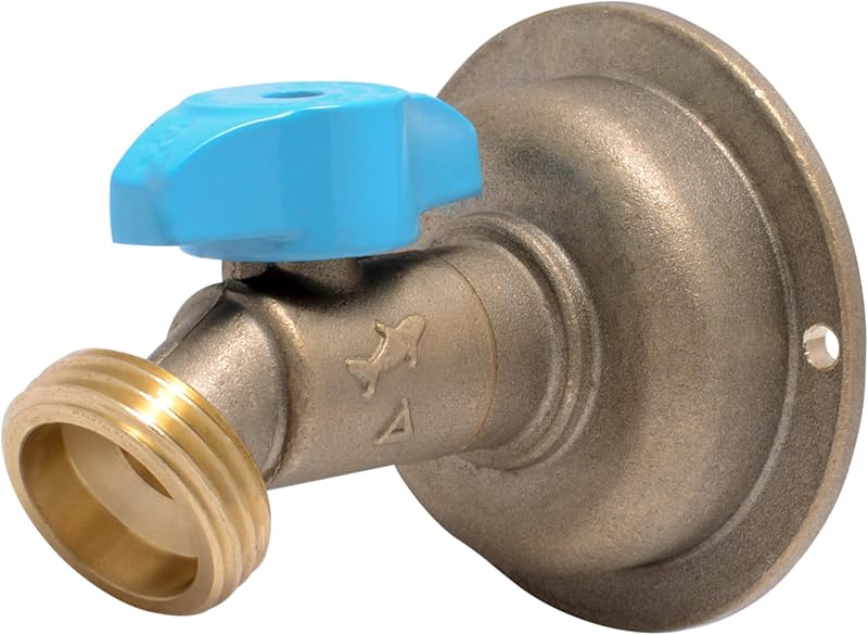 SharkBite 1/2 x 3/4 Inch MHT 45 Degree Hose Bibb, Quarter Turn, Push To Connect Brass Plumbing Fitting, PEX Pipe, Copper, CPVC, PE-RT, HDPE, 24630LF