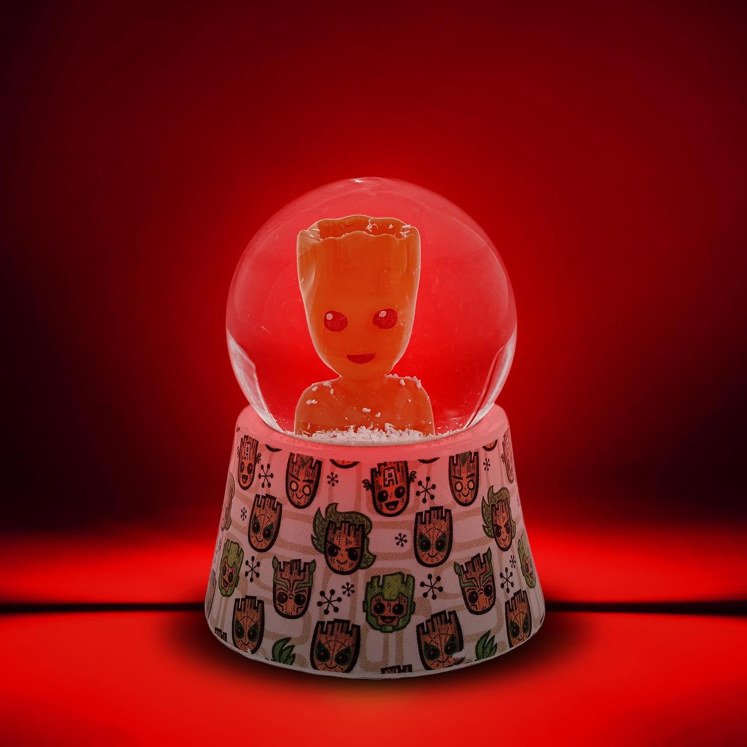 Marvel Studios Guardians of The Galaxy Groot 3-Inch Mini Light-Up Snow Globe