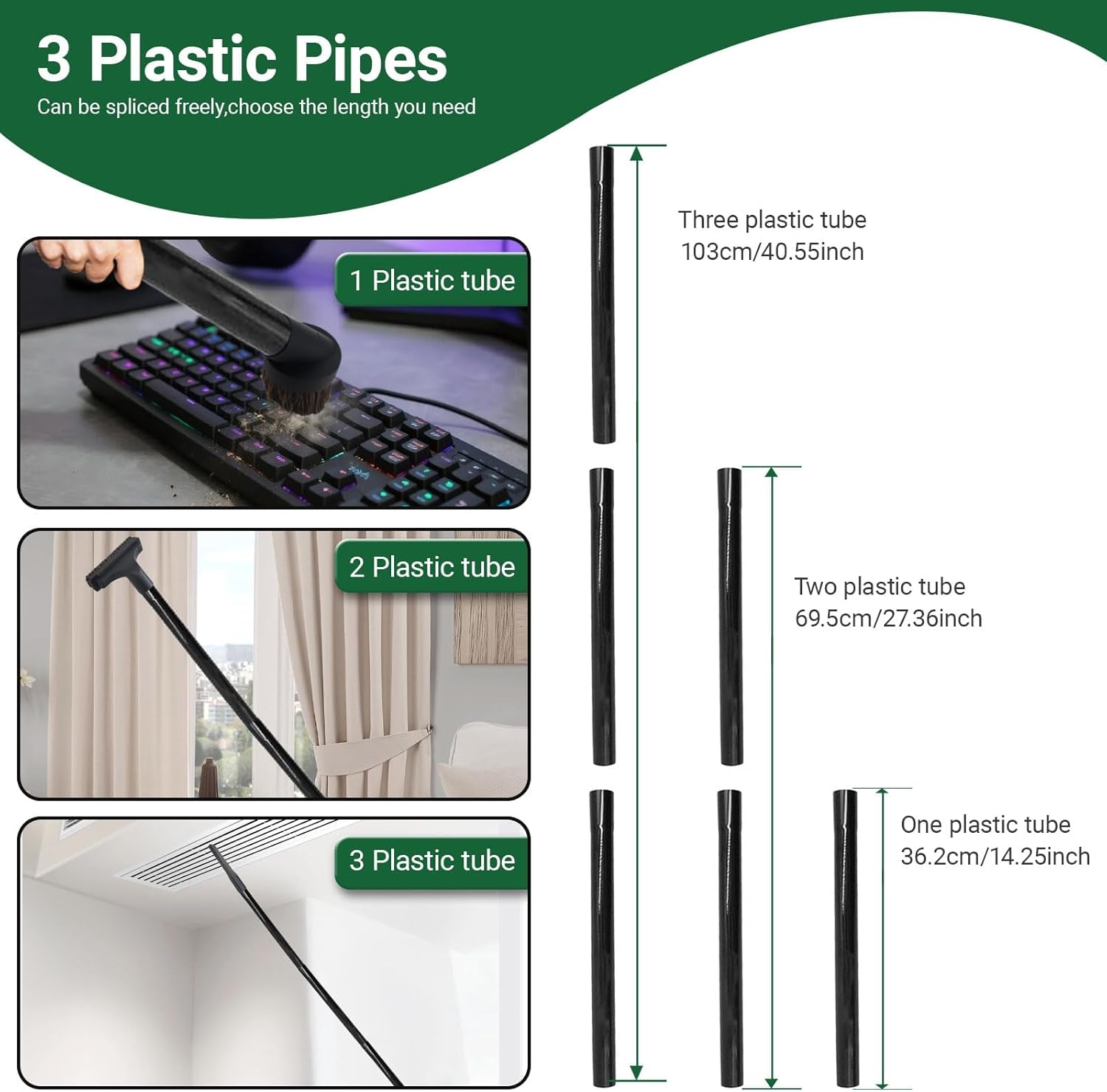 EZ SPARES Universal Vacuum Attachment Brush,Shop Vac Accessories,All in Kit Brush Tool Kit,Hose Adapter Shop Vacuum Cleaner Attachment,for Most Brand(17 Pack)