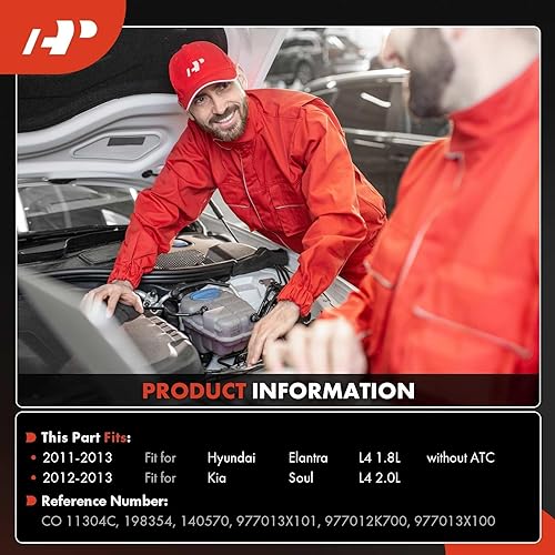 Miniatura 2 de A-Premium Compresor de aire acondicionado AC con embrague Compatible con Hyundai Elantra 1.8L 2011-2013, Kia Soul 2.0L 2012-2013