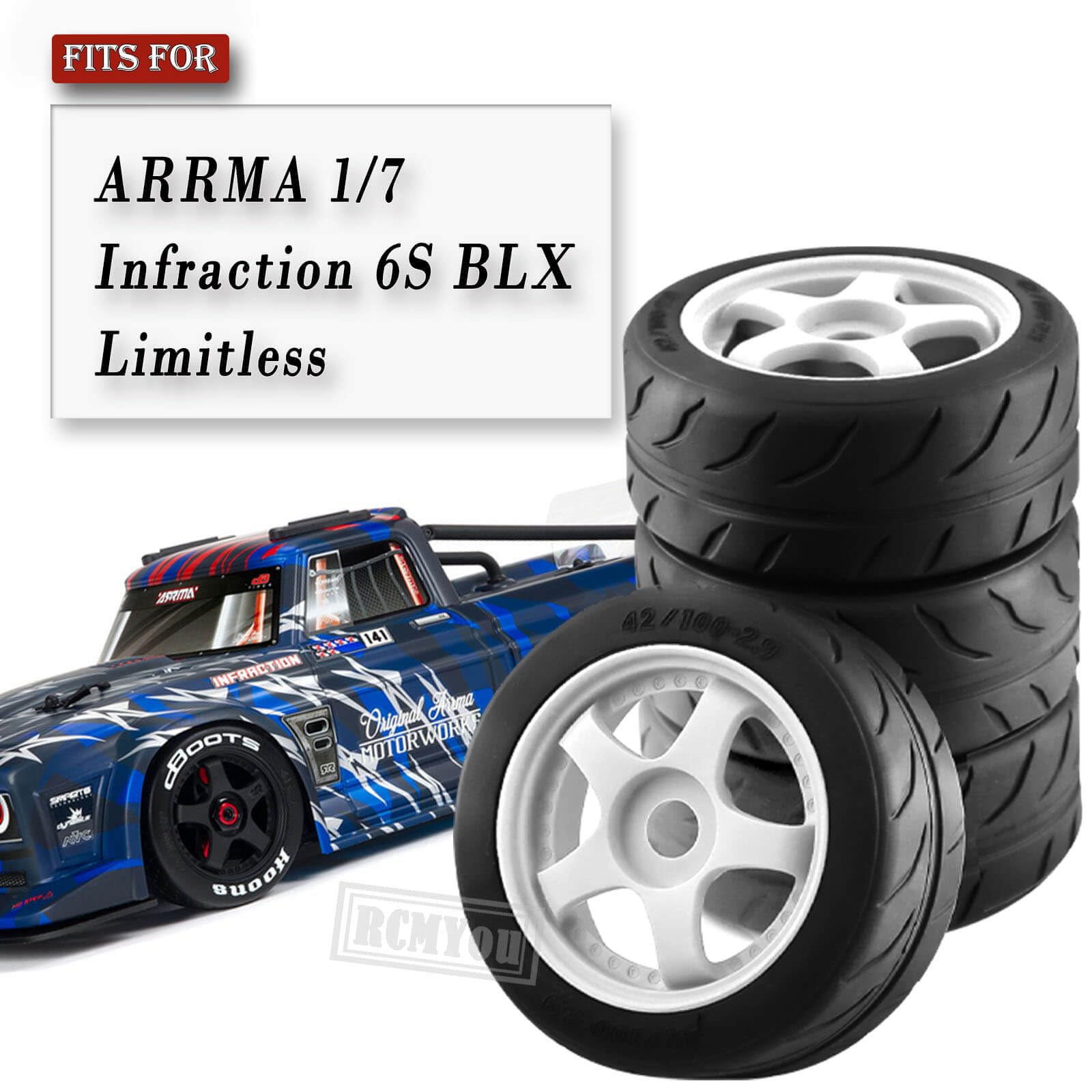 Amazon | RCMYou RCハイウェイタイヤ ARRMA 1/7 Infraction 6S BLX 