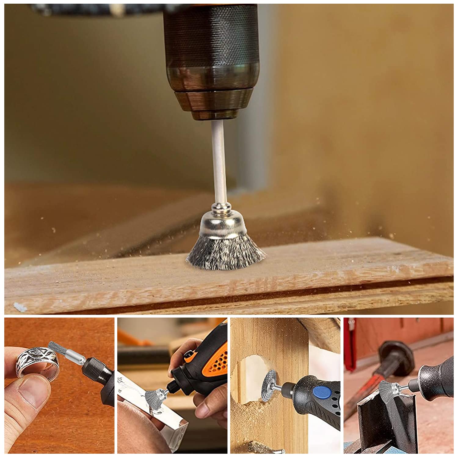 10 PCS BROSSE Métallique Pour Perceuse De Nettoyage Petit Pinceau Petite EUR 9,89 - FR